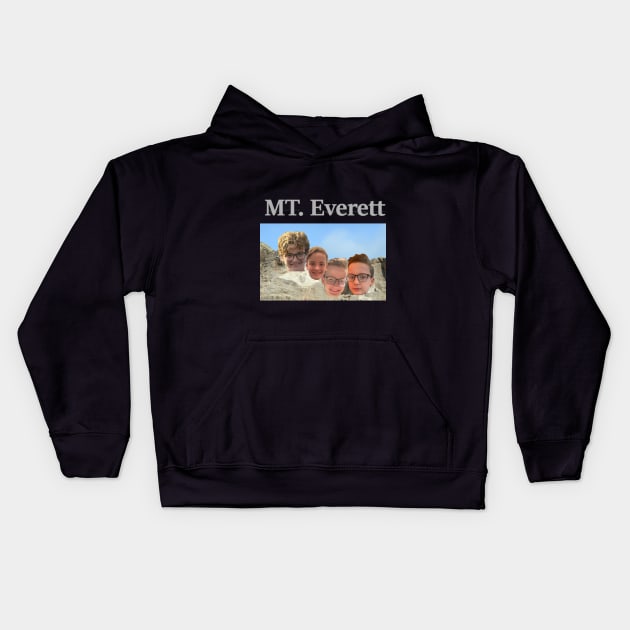 Mount Everett - Four faces of a kid named Everett on Mount Rushmore Kids Hoodie by polarva